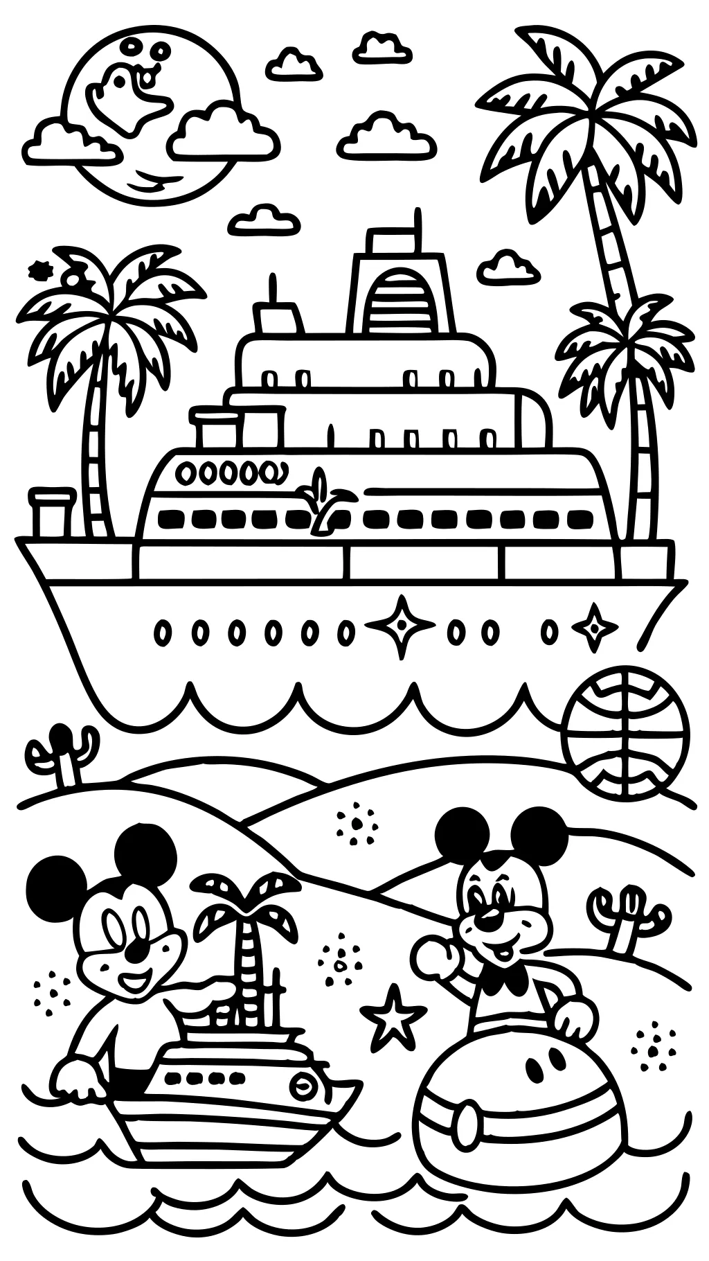 disney cruise line coloring pages